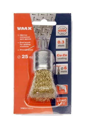 Щетка для дрели ф25 мм концевая VMX 511711 купить в Тобольске