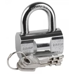 Замок ЗУБР &quot;ЭКСПЕРТ&quot; навесной, компактный стальной корпус, закаленная дужка, 50мм 37231-50