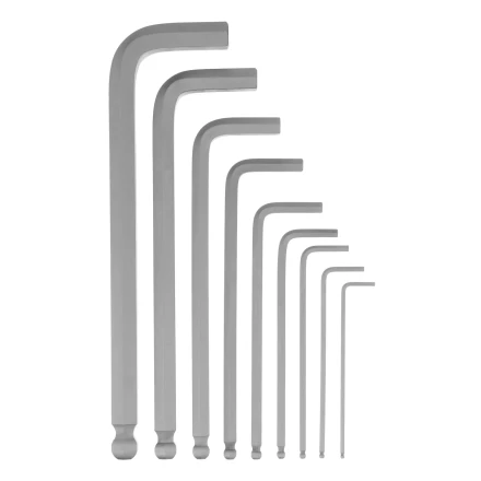 Набор ключей имбусовых Сибртех, HEX, 2-12 мм, CrV, 9 шт., удлиненные, с шаром, 123657 купить в Тобольске