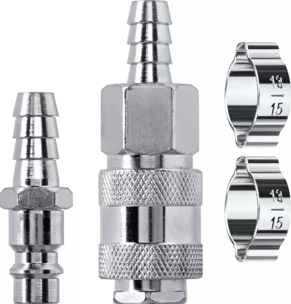 Набор переходников KRAFTOOL елочка - рапид штуцер  +  рапид муфта - елочка 06599-10-H купить в Тобольске