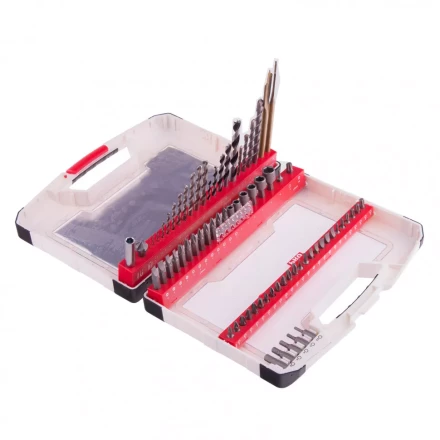 Набор сверл комбинированный по металлу 1-6 мм бетону 4-8 мм дереву 3-8 мм перки биты 44 шт адаптер головки 6 шт 75 предметов Pro Matrix 725675 купить в Тобольске