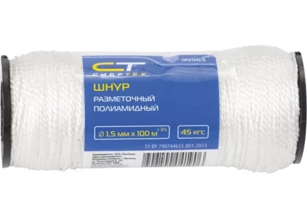 Шнур кручёный полипропиленовый 2 мм L 50 м катушка 38 кгс СИБРТЕХ 93962 купить в Тобольске