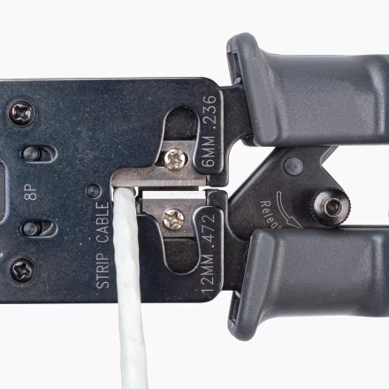 Кримпер многофункциональный КВТ JT-03T с 3 встроенными модулями для обжима RJ-45, RJ-12, RJ-11 (84493) купить в Тобольске