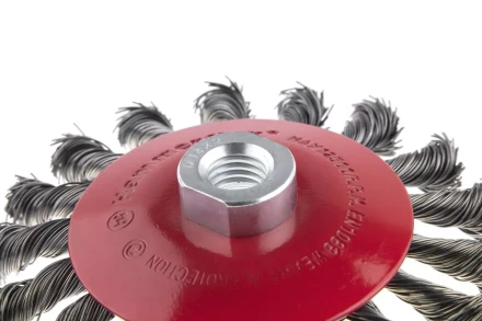 Кордщетка HAMMER тарелка 115мм для УШМ витая сталь (207-112) купить в Тобольске