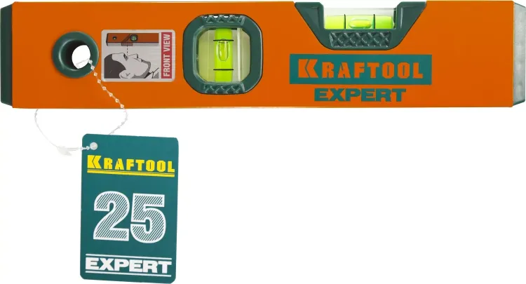 Уровень коробчатый "EXPERT", KRAFTOOL 34710-025, 2 ампулы, 0,5 мм/м, 250мм 34710-025_z01 купить в Тобольске