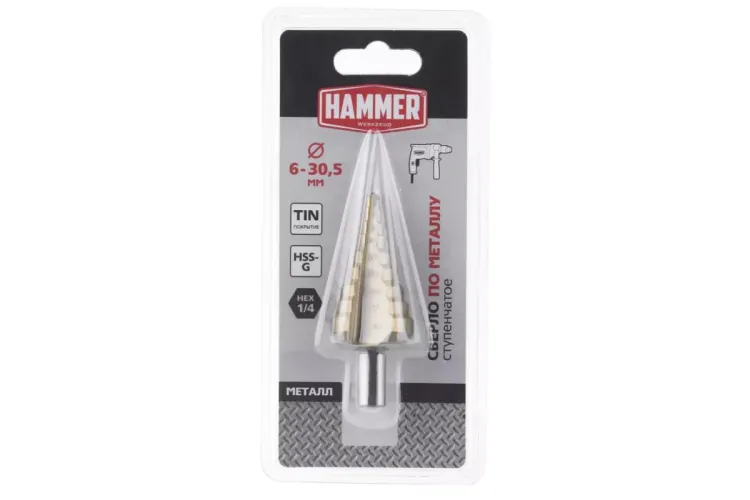 Сверло по металлу HAMMER Ф30х80мм (DR MT 6,0-30,5мм*80/10мм) купить в Тобольске