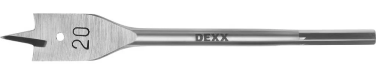 Сверло по дереву перовое, шестигранный хвостовик, DEXX 2945-20, d=20мм 2945-20 купить в Тобольске