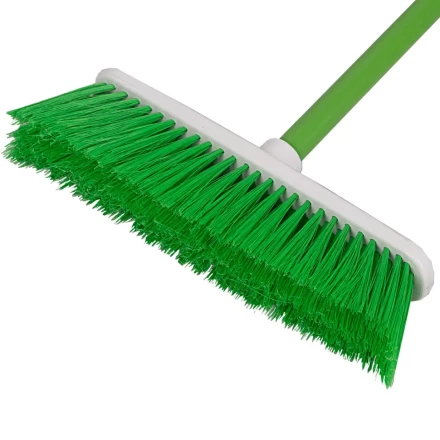 Щетка пластмассовая для подметания пола, 27 см, c черенком, 120 см, салатовая щетина, Home Palisad 935455 купить в Тобольске