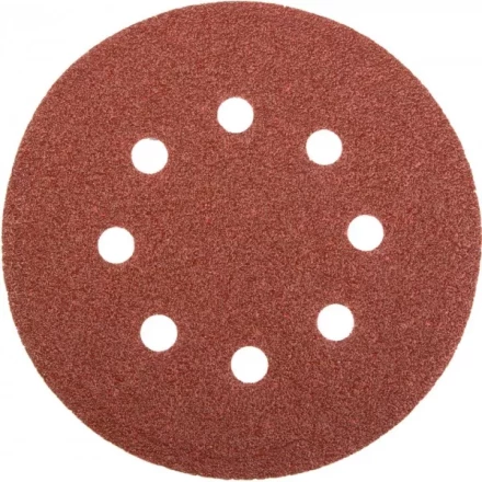 Круг шлифовальный универсальный STAYER &quot;MASTER&quot; из абразивной бумаги на велкро основе, 8 отверстий, Р60, 125мм, 5шт 35452-125-060 купить в Тобольске