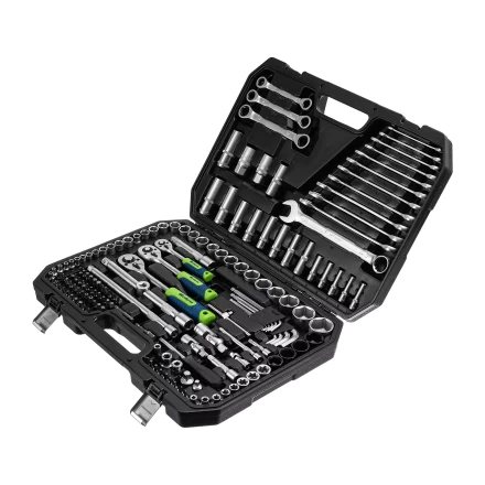 Набор инструментов Сибртех 14172, 1/2&quot;, 3/8&quot;, 1/4&quot;, пластиковый кейс 160 предм. купить в Тобольске