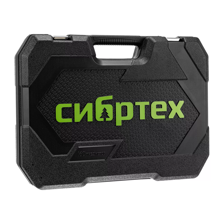 Набор инструментов Сибртех 14172, 1/2", 3/8", 1/4", пластиковый кейс 160 предм. купить в Тобольске