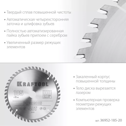 Диск пильный PRECISION, повышенный ресурс 36952-185-20 купить в Тобольске