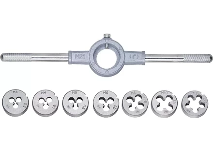 Набор плашек М3 - М12 8 предметов СИБРТЕХ 77309 купить в Тобольске