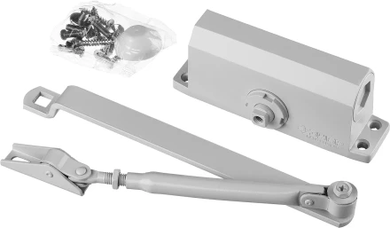 Доводчик дверной ЗУБР &quot;ПРОФЕССИОНАЛ&quot; для дверей массой до 40 кг цвет белый 37911-50 купить в Тобольске