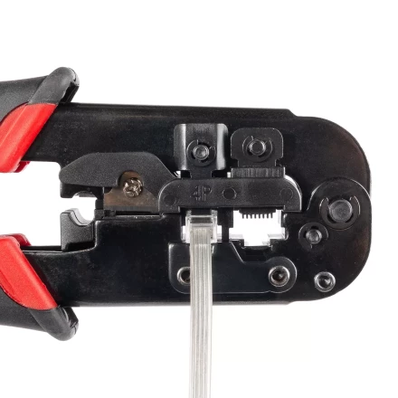 Кримпер многофункциональный КВТ JT-03А с 3 встроенными модулями для обжима RJ-45, RJ-12, RJ-11, RJ-22 (89228) купить в Тобольске