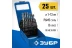ЗУБР ПРОФ-В, 25 шт, (1-13 мм), сталь Р6М5, класс В, мет.бокс, набор сверл по металлу, Профессионал (29621-H25) купить в Тобольске