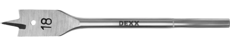 Сверло по дереву перовое, шестигранный хвостовик, DEXX 2945-18, d=18мм 2945-18 купить в Тобольске
