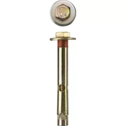 Болт анкерный ЗУБР с пластиковым кольцом, желтопассивированный, 16х110мм, ТФ6, 1шт 4-302316-16-110