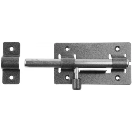 Задвижка накладная &quot;ЗД-01&quot; для дверей, корпус-порошковое покрыт/стержень-покрыт цинк, серебро, круг засов 14мм, 64х115мм 37772-1 купить в Тобольске