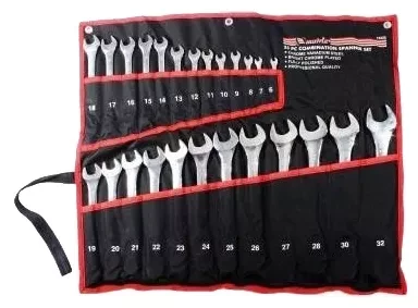Набор ключей комбинированных 6 - 32 мм 25 шт CrV полированный хром MATRIX 15425 купить в Тобольске