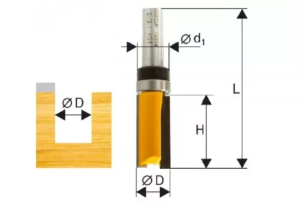 Фреза кромочная прямая ф28,6х38мм хв. 12мм Энкор 46185 купить в Тобольске