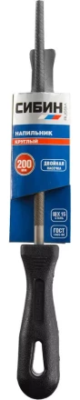 Напильник СИБИН круглый с пластиковой рукояткой, 200мм 16705-20 купить в Тобольске
