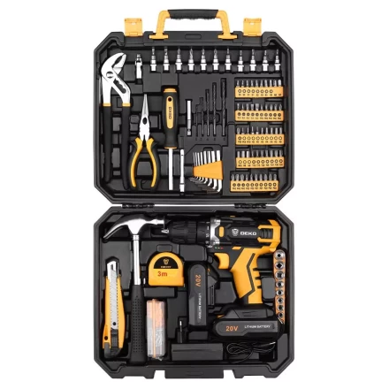 Дрель аккумуляторная DEKO DKCD20FU-Li, 063-4135 + набор 195 аксессуаров купить в Тобольске