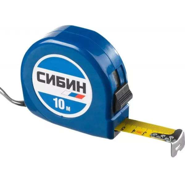 Рулетка СИБИН, пластиковый корпус, 10м/25мм 34020-10-25 купить в Тобольске