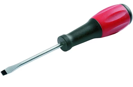 Отвертка ЗУБР &quot;МАСТЕР&quot;, хром-ванадиевая сталь, эргономичная двухкомпонентная рукоятка, SL 6,0х100мм 25231-06-10 купить в Тобольске