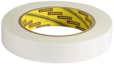 Двухсторонняя клейкая лента на вспененной основе, STAYER Professional 12231-25-05, белая, 25мм х 5м 12231-25-05 купить в Тобольске