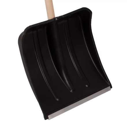 Лопата для уборки снега пластиковая, 380х385х1420 мм, деревянный черенок Россия 615745 купить в Тобольске