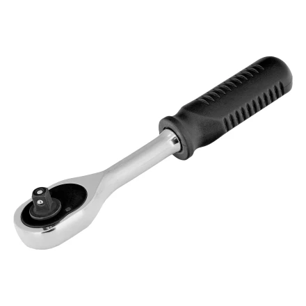 Ключ-трещотка 1/4&quot;, 45 зубьев, с быстрым сбросом, CrV, хром// Сибртех 14000 купить в Тобольске