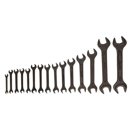 Набор ключей рожковых Сибртех 15235, 6 - 32 мм, 15 шт., CrV, фосфатированные купить в Тобольске