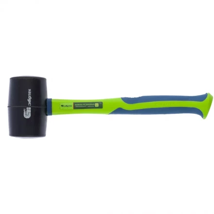 Киянка резиновая 680г черная резина с фибергласовой рукояткой СИБРТЕХ артикул 11165 купить в Тобольске