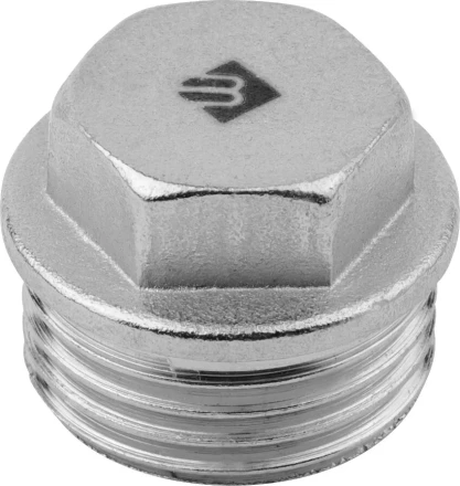 Заглушка ЗУБР &quot;ЭКСПЕРТ&quot;, никелированная латунь, 6-ти гранная головка, наружная резьба, 1/2&quot; 51297-S-1/2 купить в Тобольске