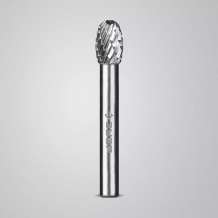 Зубр Твердосплавная борфреза E - овал, 8 х 13 мм, радиус 3.7 мм (28804-8-13) купить в Тобольске