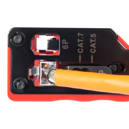 Кримпер многофункциональный КВТ JT-04А с 2 встроенными модулями для обжима RJ-45 (Cat 7), RJ-12, RJ-11 (89439) купить в Тобольске