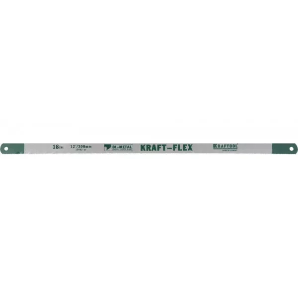 Полотно KRAFTOOL "KRAFT-FLEX" по металлу, Bi-Metal, 18TPI, 300 мм, 10 шт 15942-18-S10 купить в Тобольске