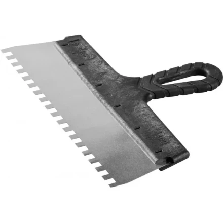 Шпатель ЗУБР &quot;МАСТЕР&quot; ФАСАДНЫЙ, нержавеющее полотно, 300мм, зуб 8х8мм 10078-30-08 купить в Тобольске