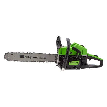 Пила цепная бензиновая БП-5850, 58 см3, шина 50 см, шаг 0.325, паз 1,5 мм, 76 звеньев Сибртех 95210 купить в Тобольске