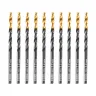 Сверло по металлу, 3,2 мм, HSS-Tin, Golden Tip, 10 шт. Denzel 717206 купить в Тобольске