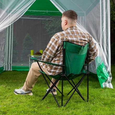 Стул складной с подлокотниками и подстаканником 81 х 51 х 86 см Camping Palisad 69608 купить в Тобольске