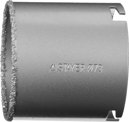Коронка STAYER &quot;PROFESSIONAL&quot; кольцевая с карбидно-вольфрамовой крошкой, d=73мм 33345-73 купить в Тобольске
