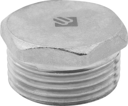 Заглушка ЗУБР &quot;ЭКСПЕРТ&quot;, никелированная латунь, 6-ти гранная головка, наружная резьба, 3/4&quot; 51297-S-3/4 купить в Тобольске