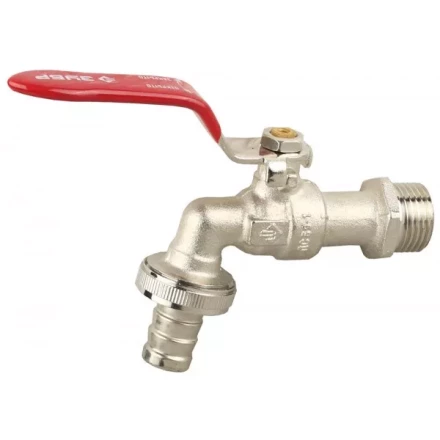 Кран ЗУБР шаровой водоразборный, латунный с никелированным покрытием, 3/4&quot;-1/2&quot; 51216-3/4-1/2 купить в Тобольске