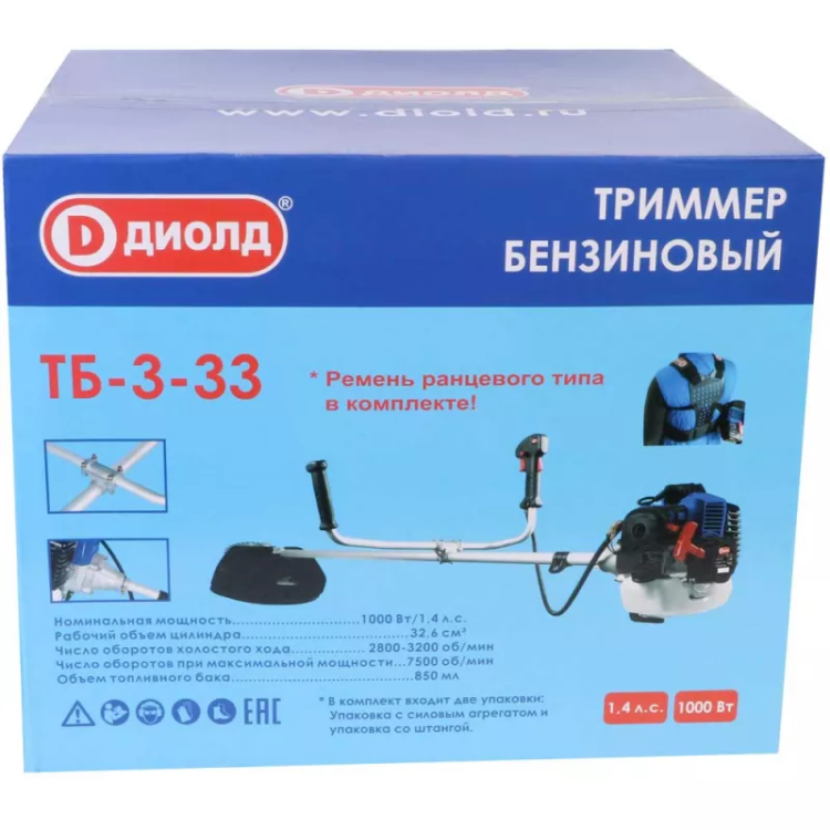 Бензиновый триммер Диолд ТБ-3-33 купить в Тобольске