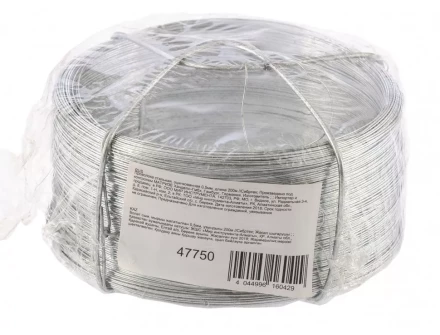Проволока стальная оцинкованная 0,5 мм длина 200м Сибртех 47750 купить в Тобольске