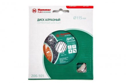 Круг алмазный HAMMER Ф115х22мм универсальный (206-101 DB SG) купить в Тобольске