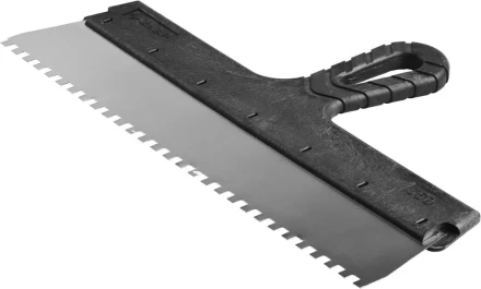 Шпатель ЗУБР &quot;МАСТЕР&quot; ФАСАДНЫЙ, нержавеющее полотно, 350мм, зуб 6х6мм 10078-35-06 купить в Тобольске