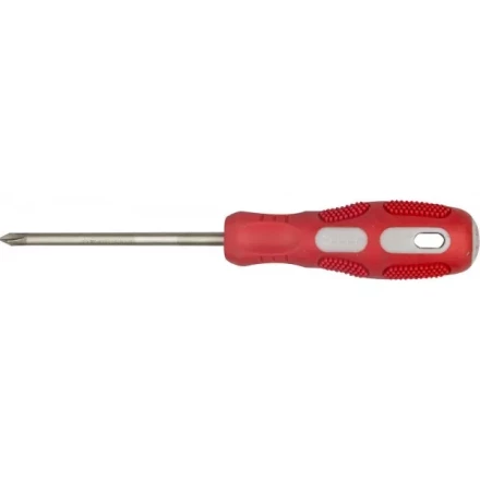 Отвертка ЗУБР &quot;ПРОФИ&quot; хромованадиевая сталь, двухкомпонентная рукоятка, магнит наконечник, PH2x100мм 25232-2-100_z01 купить в Тобольске
